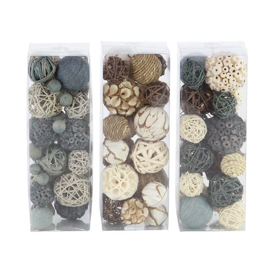 Multicolor Dried Floral Country Orb Vase Filler, 3ct.